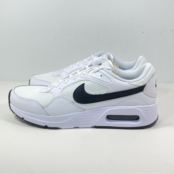 Nike Air Max SC Womens 12 White Black Logo CW4554-103 Mens 10.5 Walking Sneakers - Picture 3 of 13